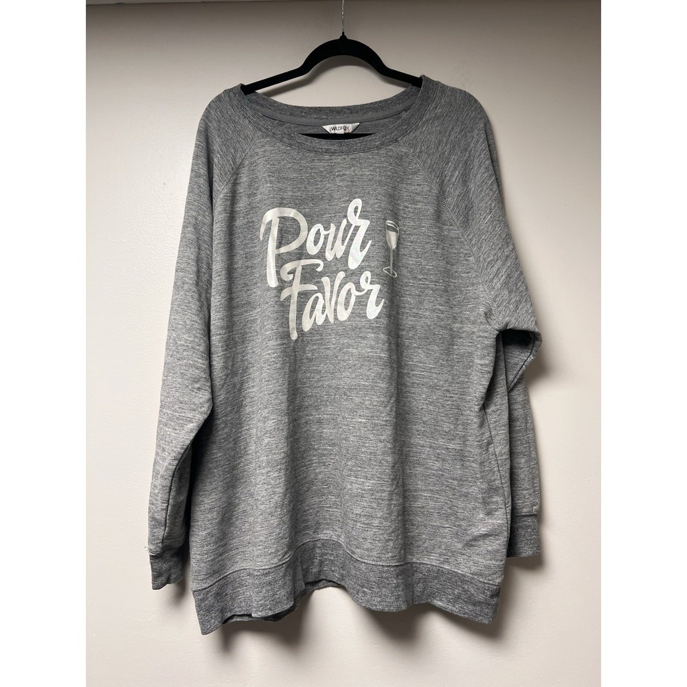 NWT Wild fox Grey‎ Pour Favor Sweatshirt Thin Size XXL